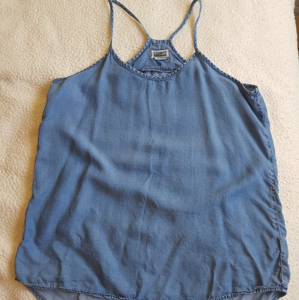 Tencel denim look tank